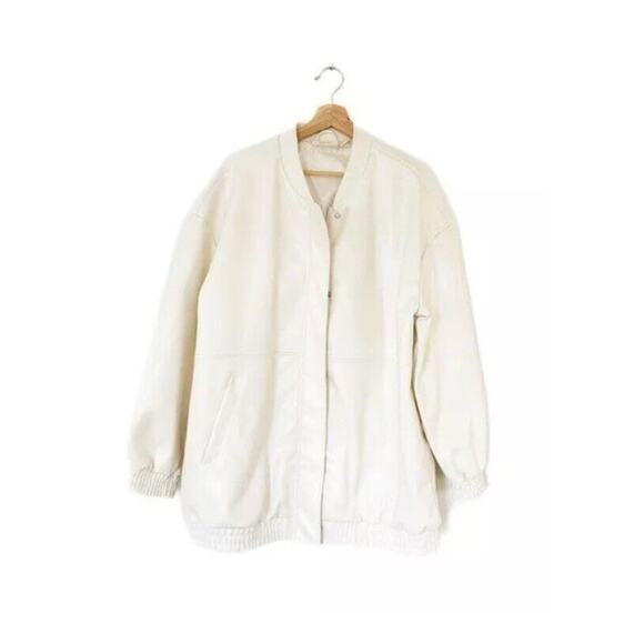 Anthropologie Cream Bomber Jacket - Picture 3 of 16